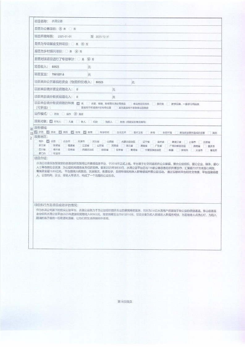 泰山慈善基金会2025年年报(图27)