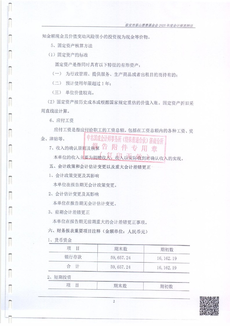 泰山慈善基金会2025年审计报告(图11)